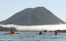 Sea kayaking in Clayoquot Sound, British Columbia